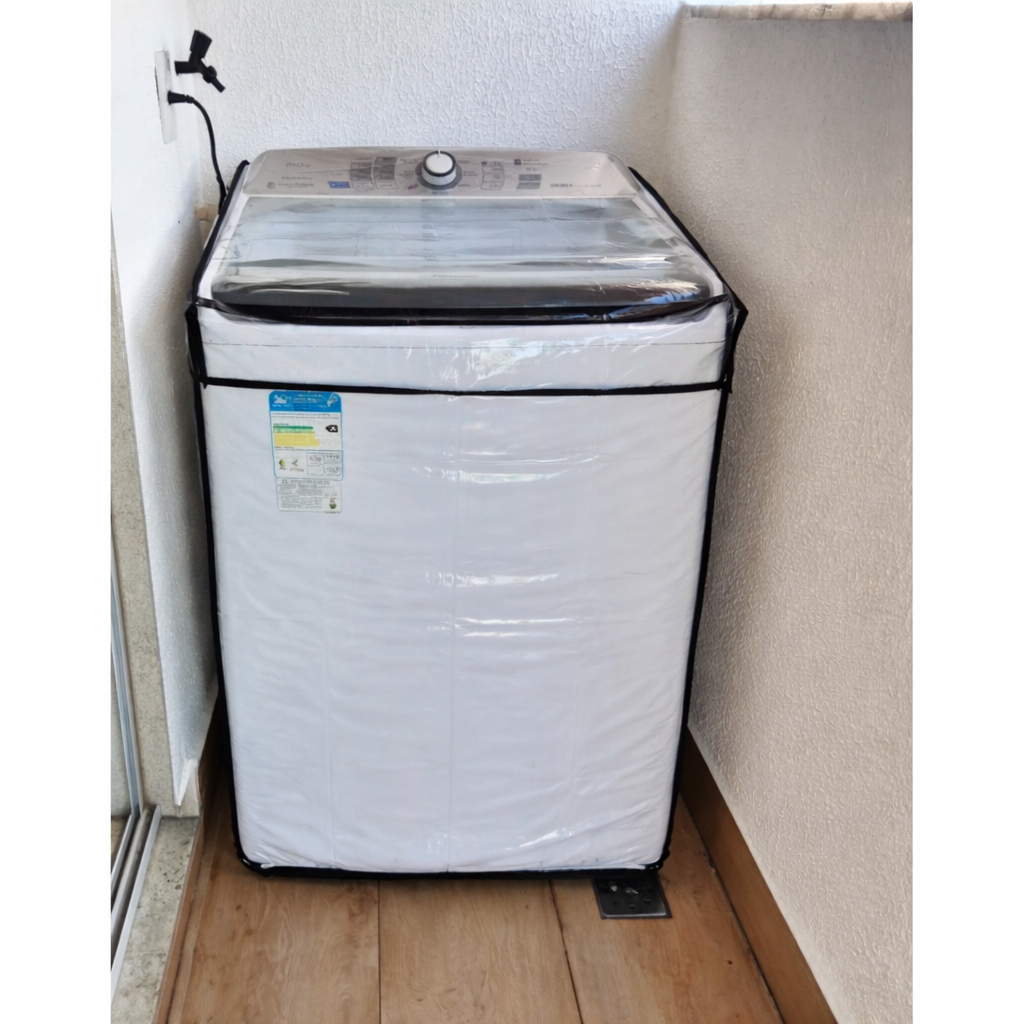 Capa Plastica Para Máquina de Lavar Roupa 8a17kg Todos os Tamanhos e Marcas Transparente C Elástico