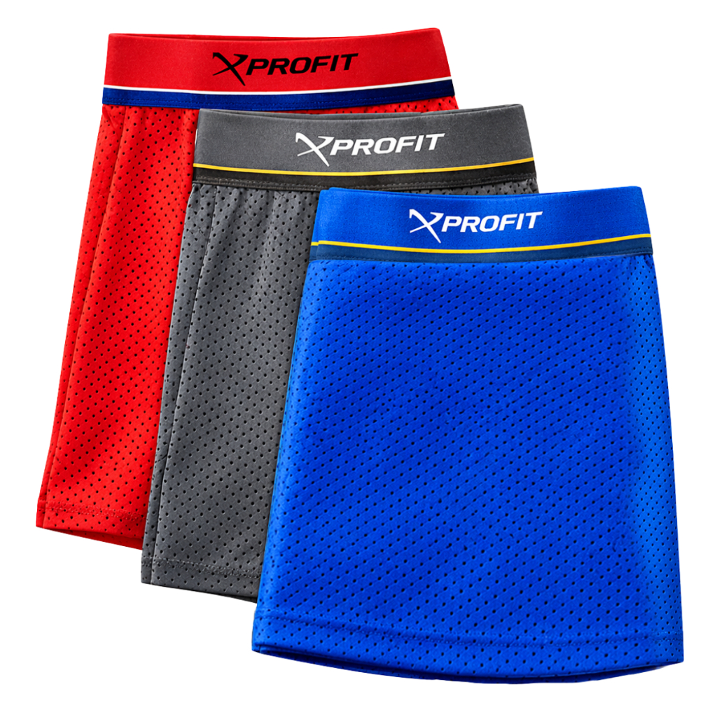 Kit 3 Cuecas Boxer Box Dry Fit Alto Padrão Premium Tecido Furadinho Antiodor em Oferta na Shopee