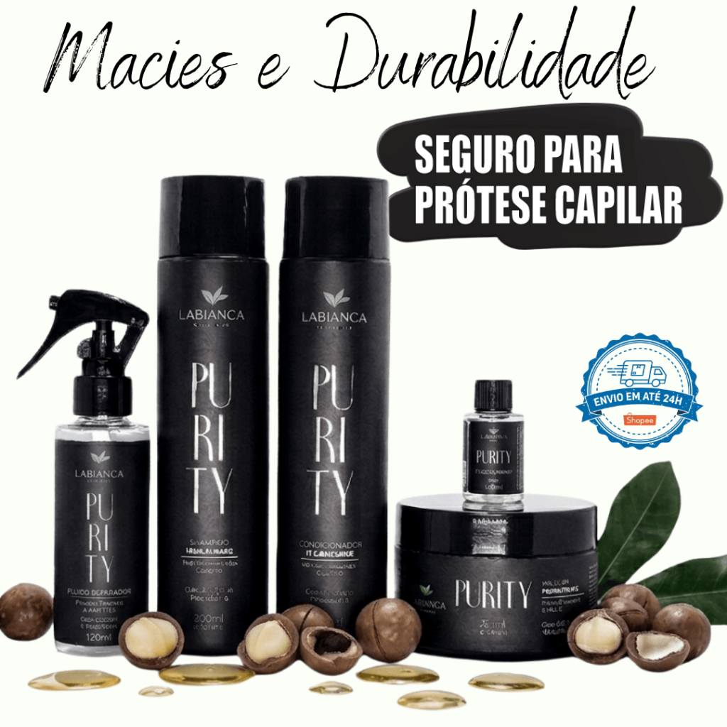 Kit Prótese Capilar Peruca - Shampoo, Condicionador, Máscara, Protetor Térmico e Óleo