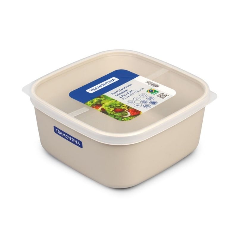 Pote Hermético 3,4L Mixcolor Tramontina – Container Plástico com Tampa | Organizador de Alimentos | Livre de BPA