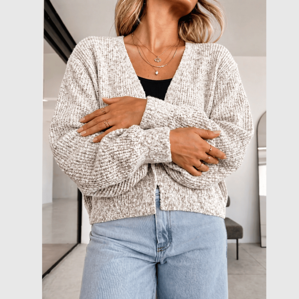 Casaco Feminino Elegante Tricot Mousse Macio Quentinho Inverno Frio Casual Casaqueto Manga Longa