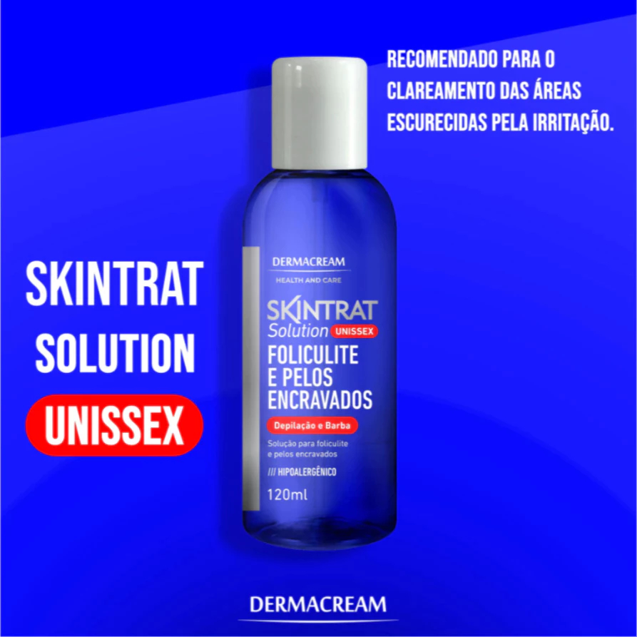 Skintrat  Pelos Encravados e Foliculite Depilação e Barba 120ml - Dermacream Unissex