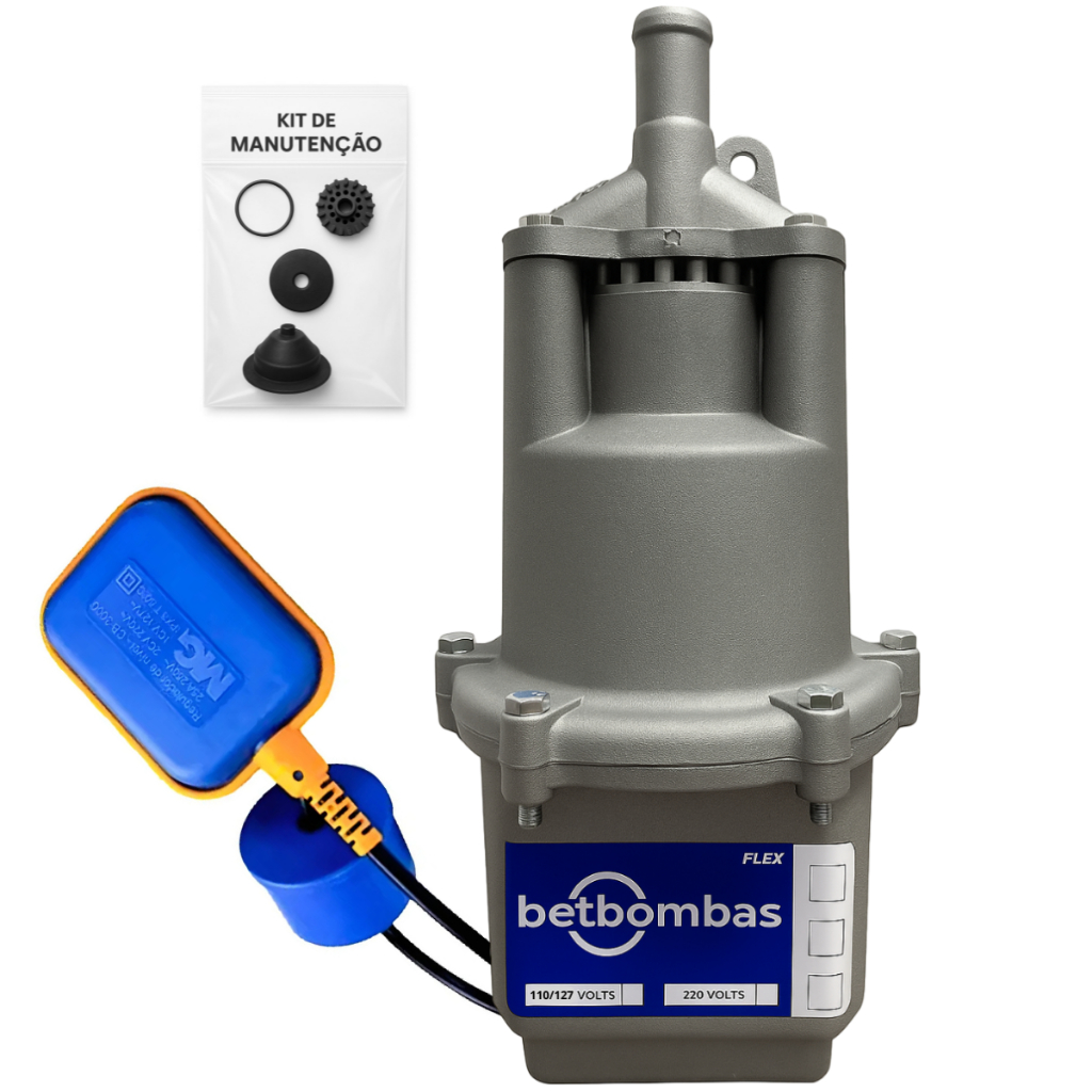 Bomba Dagua Submersa tipo Sapo Betbombas 650 Poço Cisterna + Boia Nível + Kit Manutenção 127v