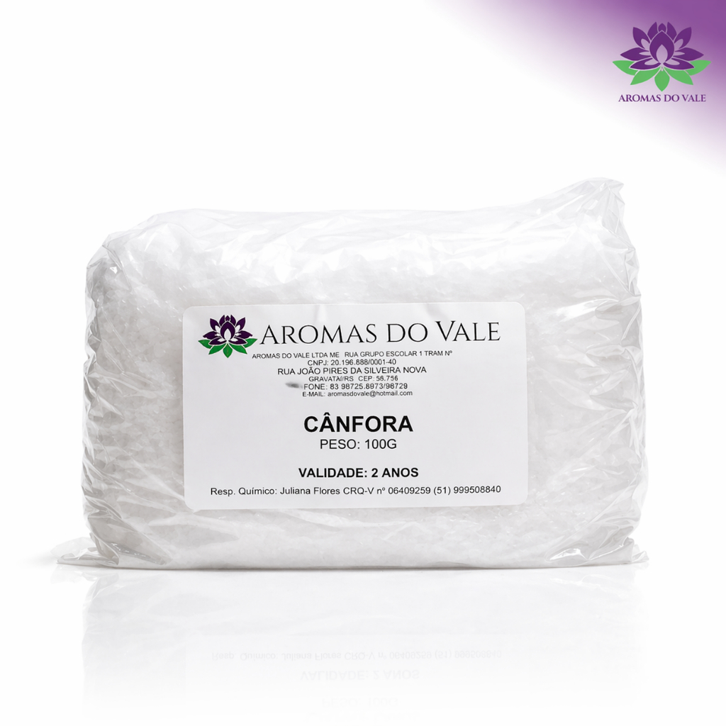 Cânfora 100g Pó/Pedra Aromatização Ambientes Limpeza Difusor Alta Concentração Grau Cosmético