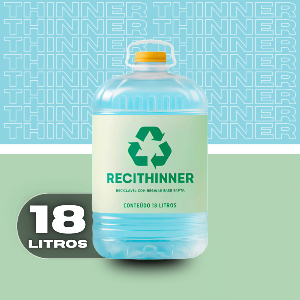 Thinner 18 Litros Alta Performance Solvente Para Tintas Verniz Limpeza Pistola Profissional