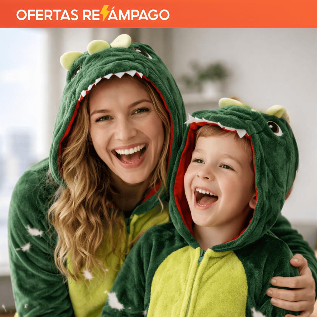 Pijama Macacão Infantil Adulto Dinossauro Kigurumi vários personagens