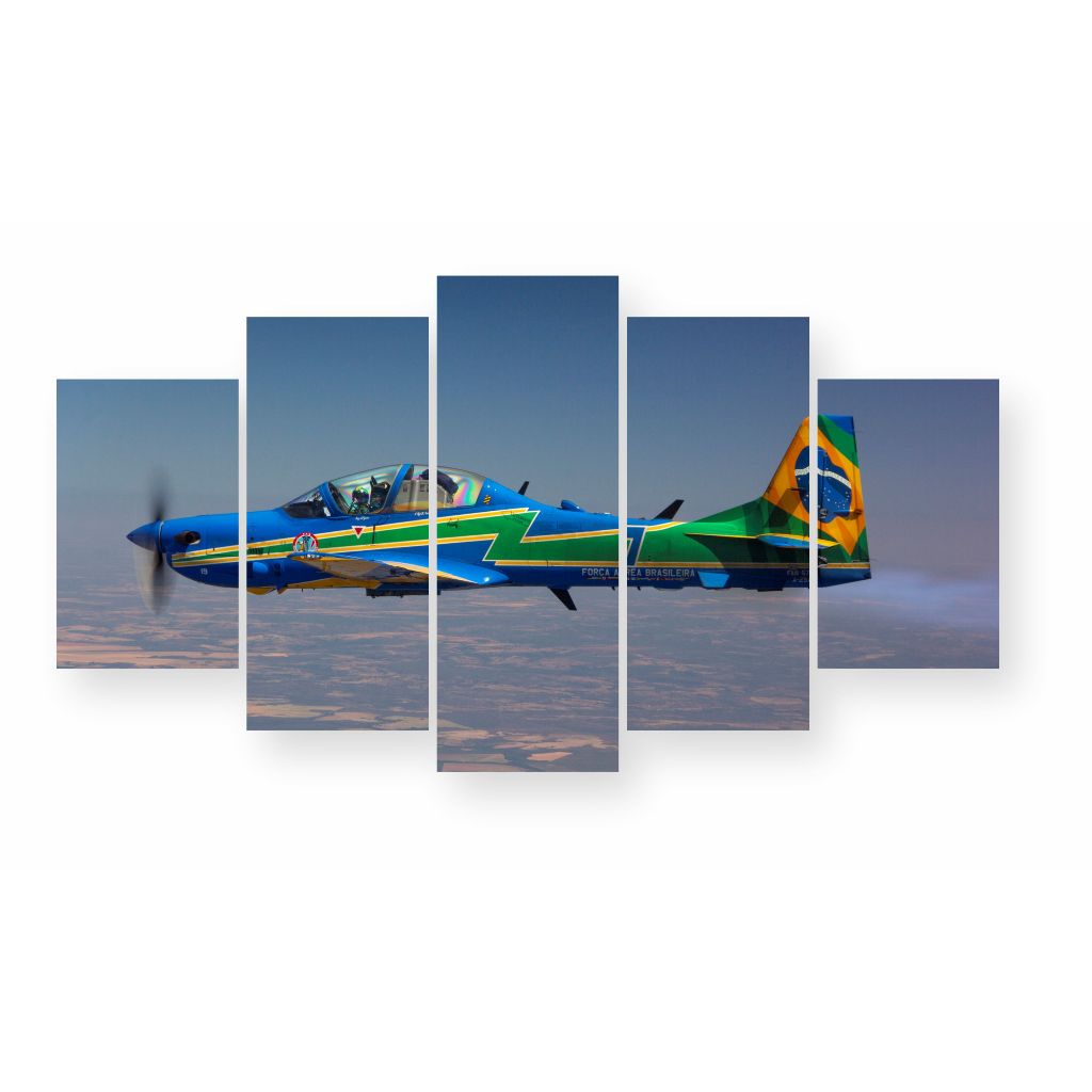 Quadro Decorativo avião esquadrilha da fumaça Brasil