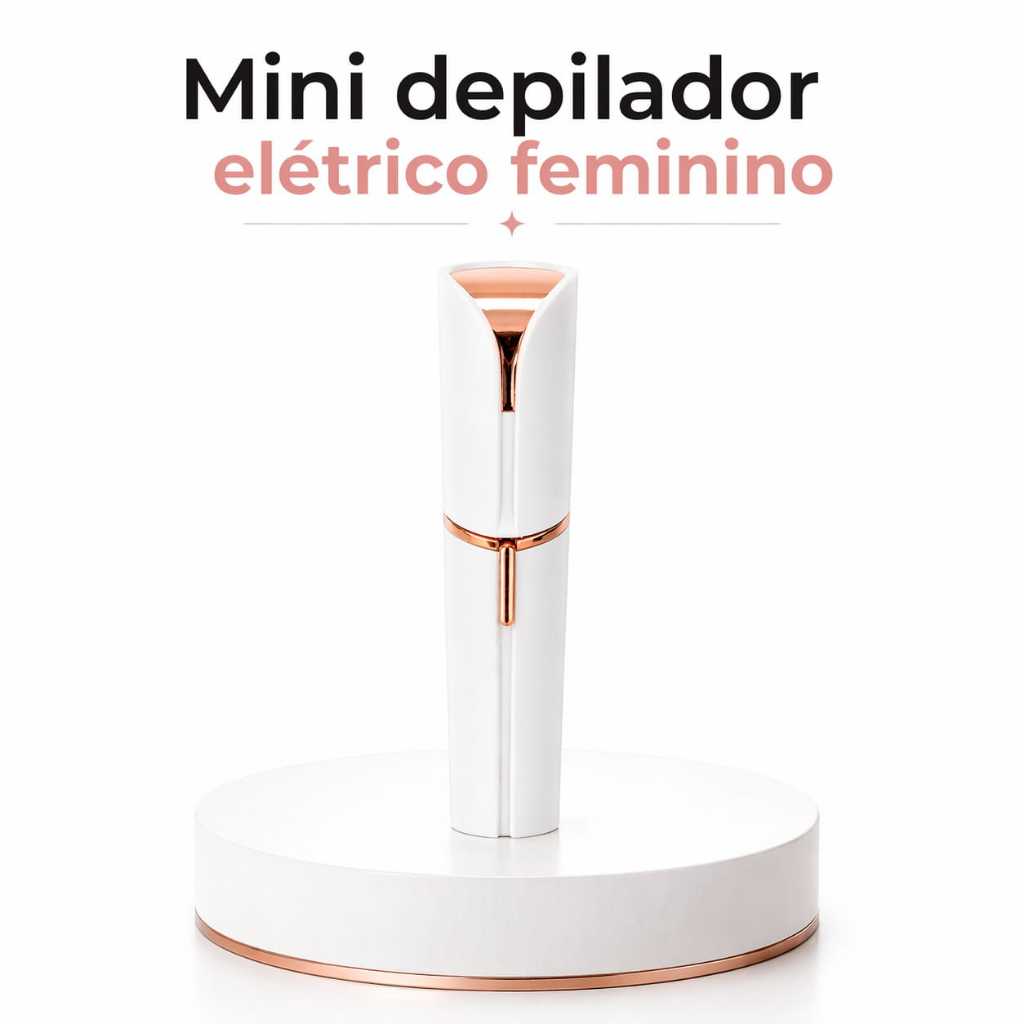 Mini Depilador Elétrico Facial Portátil Feminino USB Sem Dor Removedor de Pelos Rosto Sobrancelha Buço Recarregável