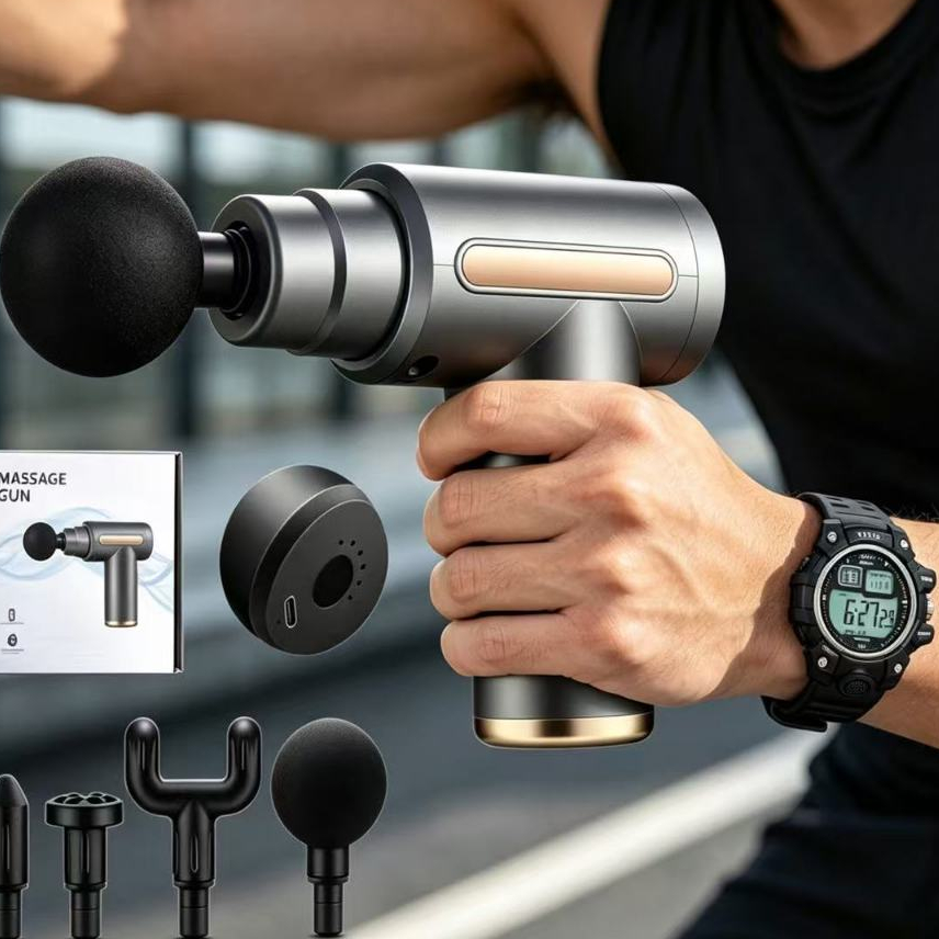 Massageador muscular elétrico profissional de alta frequência, emparelhado com um relógio eletrônico