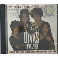 CD Whitney Cher Tina Brandy Divas Live 99 - Original Semi Novo Internacional Pop Soul R&B