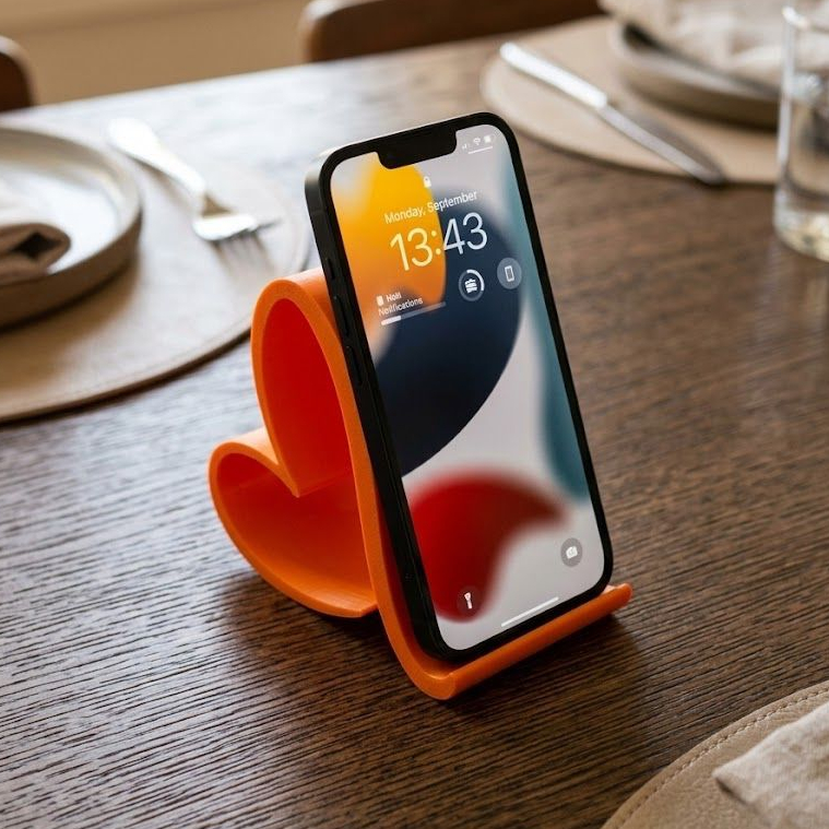 Suporte de Celular Coração Universal Porta Smartphone Fofo Decorativo Mesa Presente Criativo