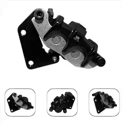 Pinça De Freio Pistão Dupla P/Moto Honda Titan 125 00 Á 08 Titan 150 04 Até 08 Dourada Preta Prata