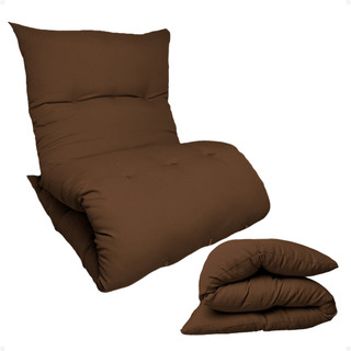 Colchonete Futon Colchão 170x60 Solteiro Dobrável Multiuso Decorativo Almofada Acampamento