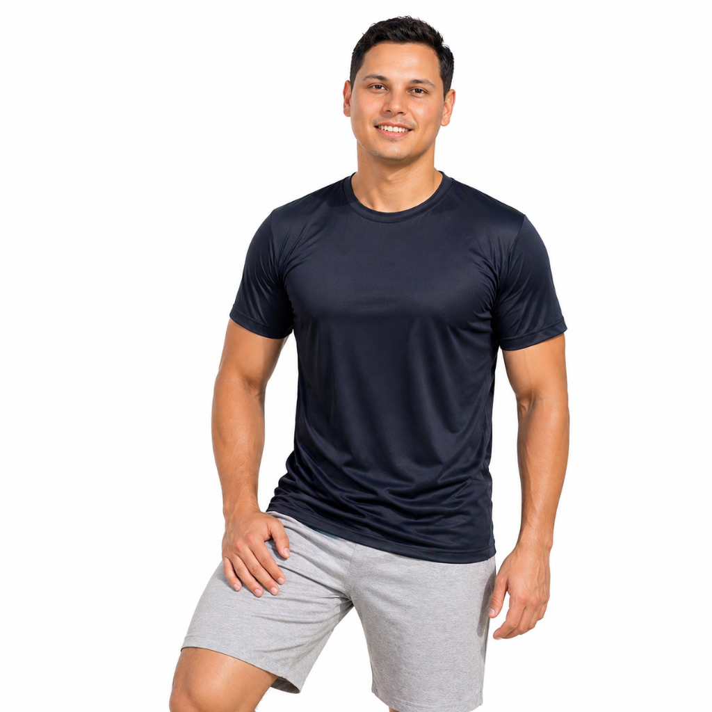Camiseta Masculina Dry Fit Esportiva Respirável Treino Academia Confortável Secagem Rápida Camiseta Dry Fit Masculina