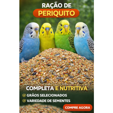 RAÇÃO PARA PERIQUITO *5 KG E 10 KG* COM AROMA DE MEL -  ALTA QUALIDADE - ALIMENTO/ALPISTE PARA PÁSSAROS