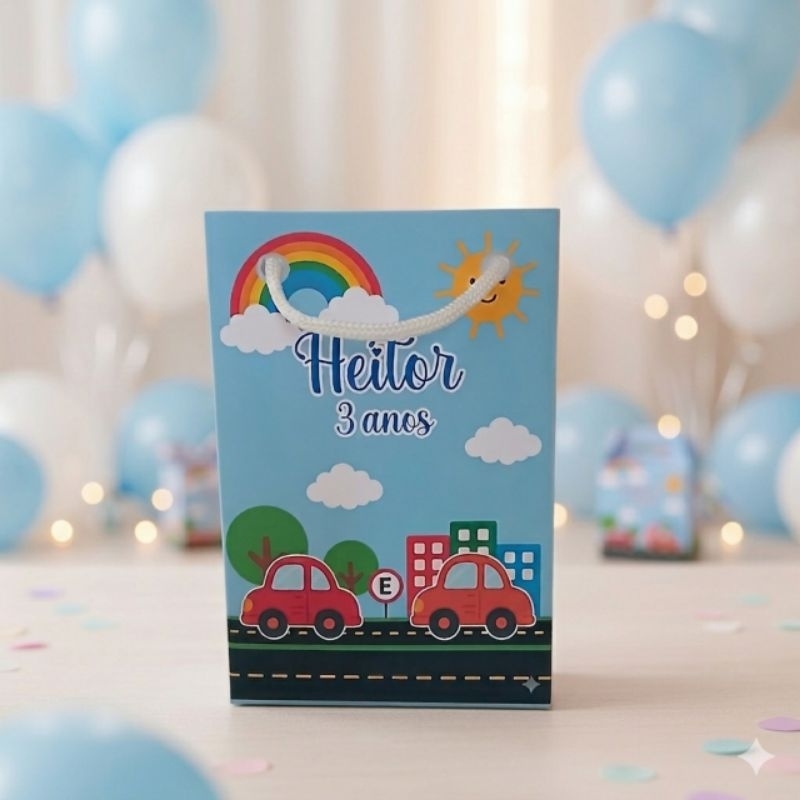 Sacolinhas Personalizadas Carrinhos |Lembrancinhas Surpresa |Festa Infantil