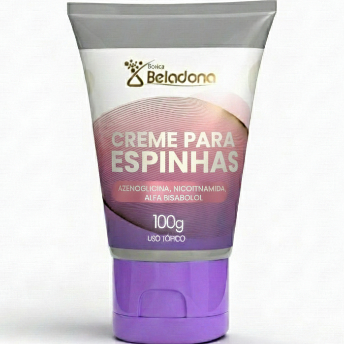 Creme para Espinhas Acne Azeloglícina Nicotinamida Bisabolol | Pele Oleosa Mista | Botica Beladona