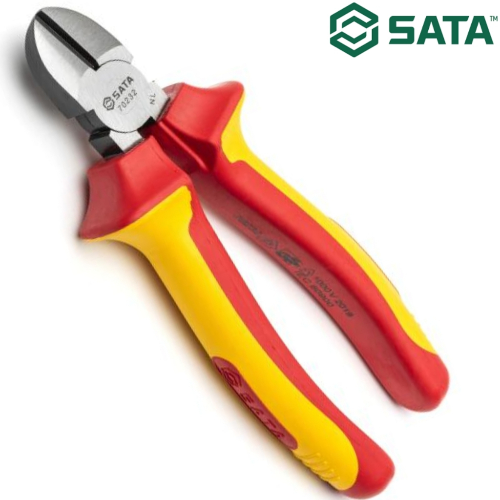 Alicate Corte Diagonal VDE 6" SATA – Segurança e Precisão em suas mãos