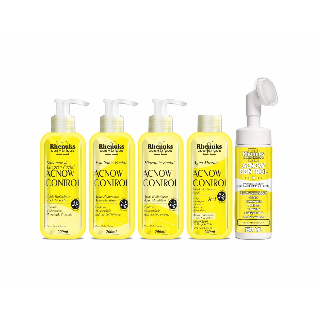 SKIN CARE ACNOW CONTROL E MOUSSE MICELAR - 1 KIT COM 5 PEÇAS