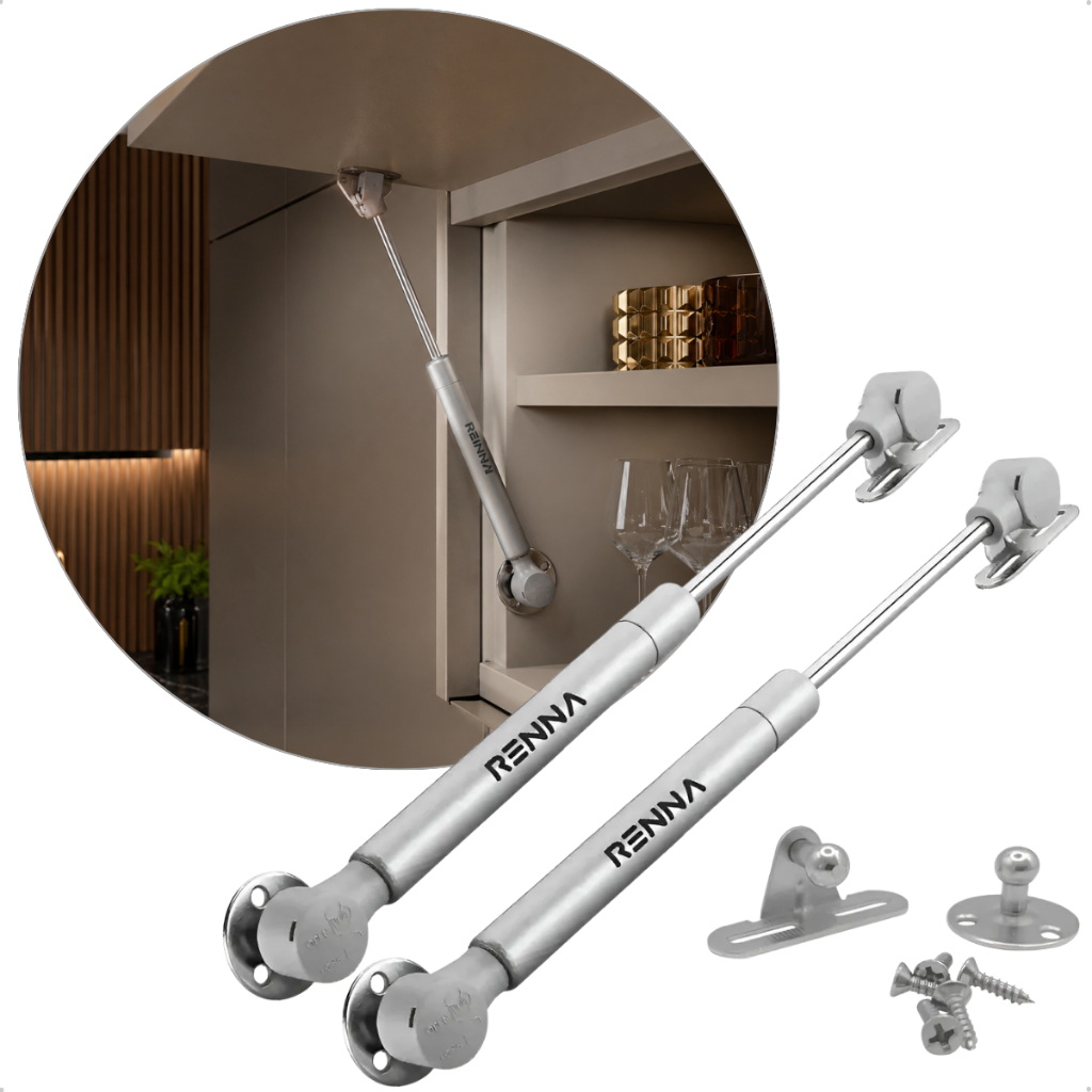 4 Pistão a gás para porta basculante 150N abre para Cima