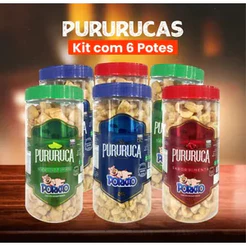 Pururuca Porkão 120g Kit 6 Potes Torresmo Crocante Snack Petisco Pronto