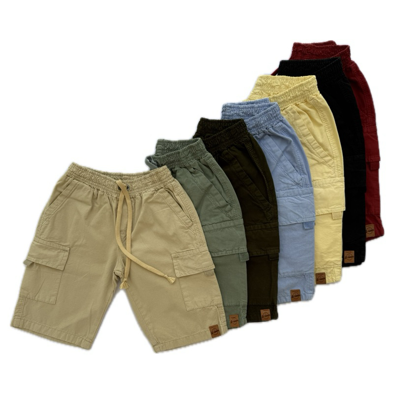 BERMUDA CARGO MASCULINO INFANTIL E JUVENIL COM ELASTICO PARA MENINOS. — imagem 2 de 2