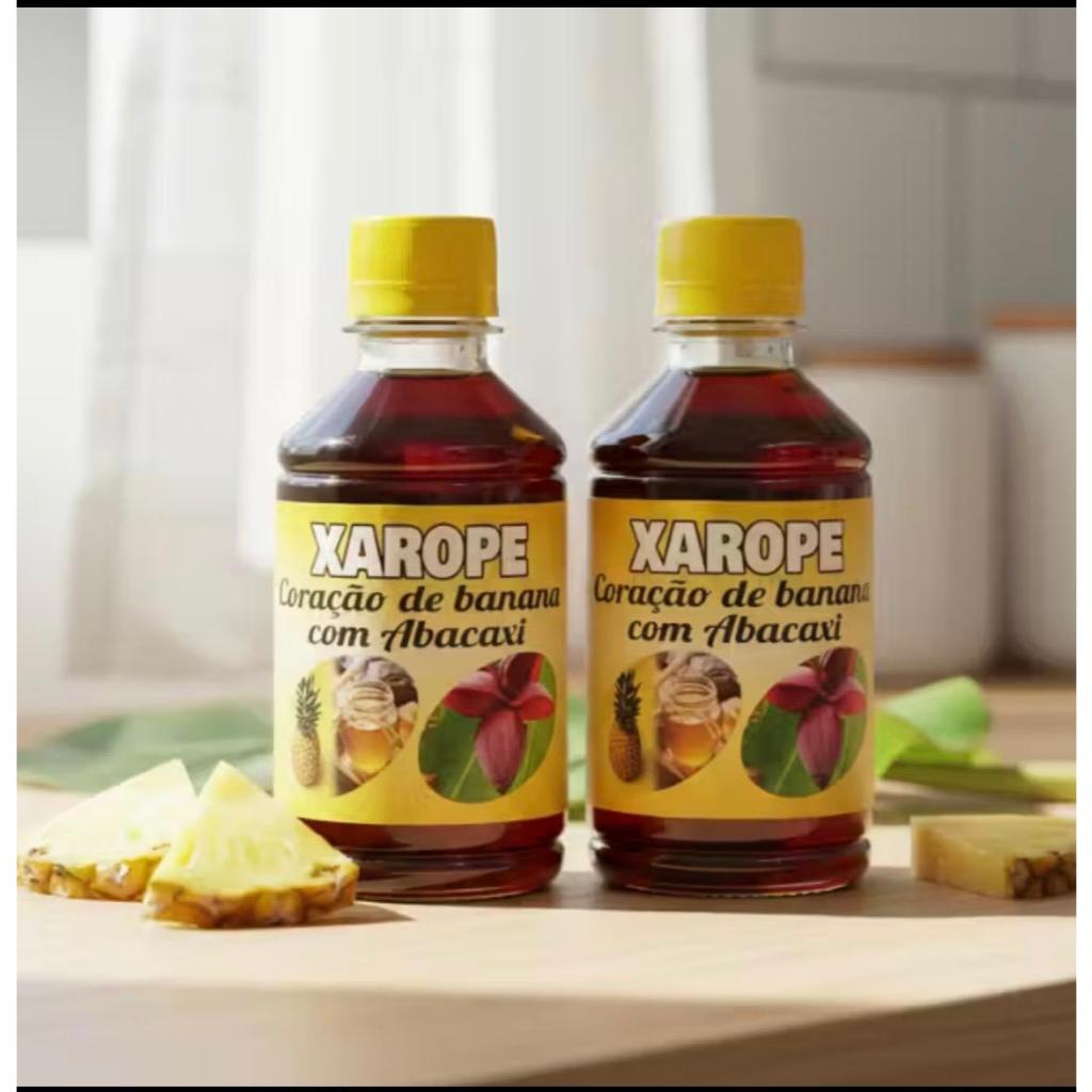 Xarope Coracao de Banana com Abacaxi