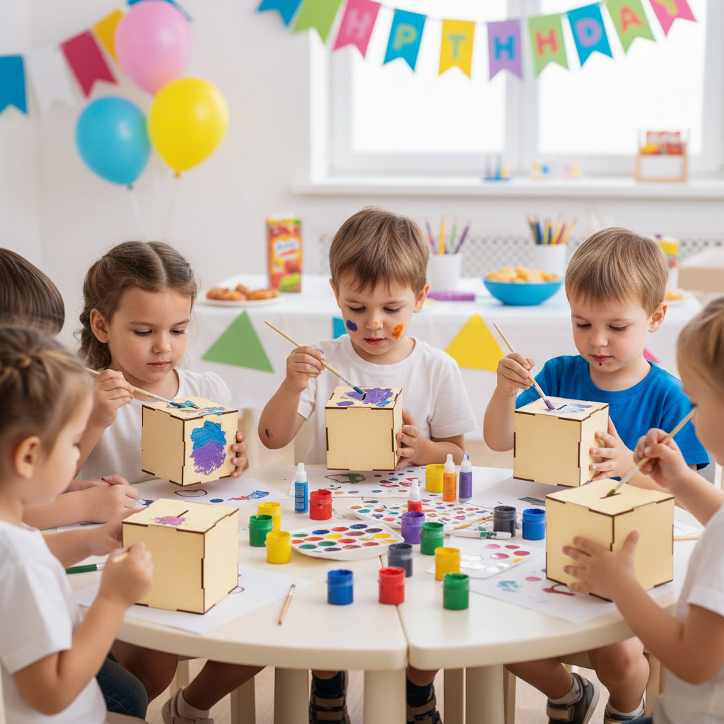 Kit 10 Cubos Cofre Mdf  10 Cm Lembrancinha Arte Festa Cubo Cofre Cofrinho Mdf Cru Sem Pintura