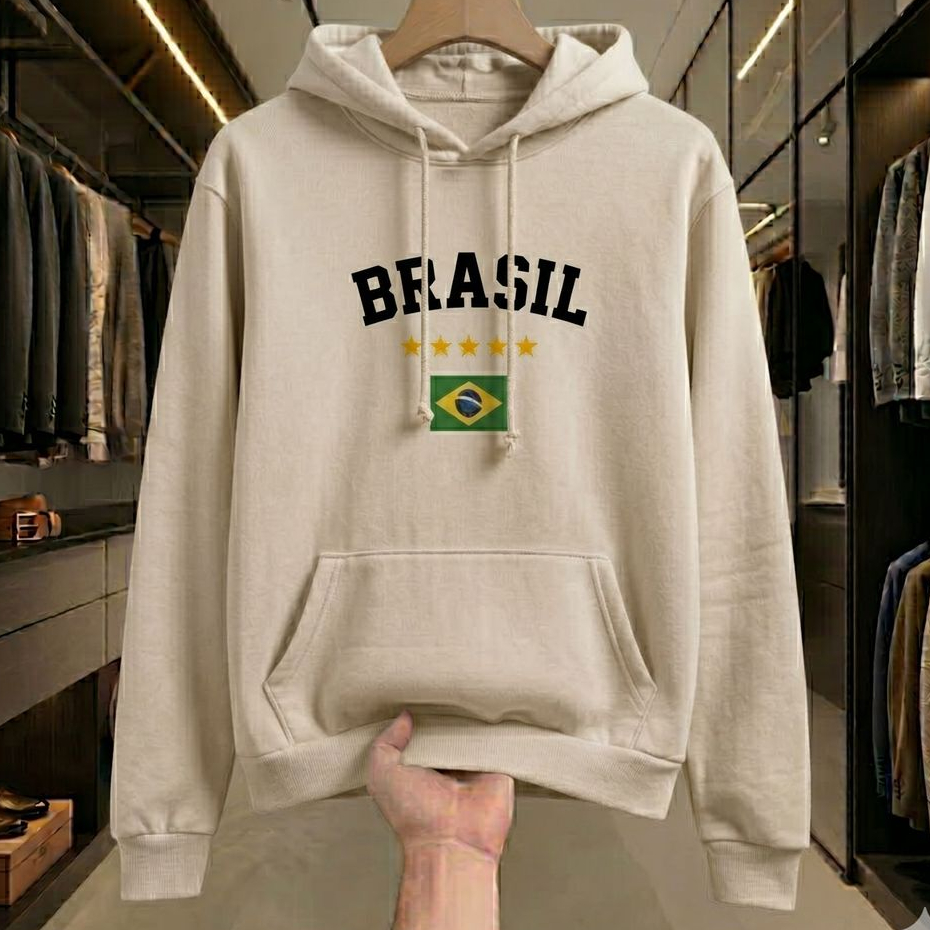 Moletom Blusa Canguru Unissex Capuz Inverno Brasil Copa Qualidade Premium Promoção Envio Imediato