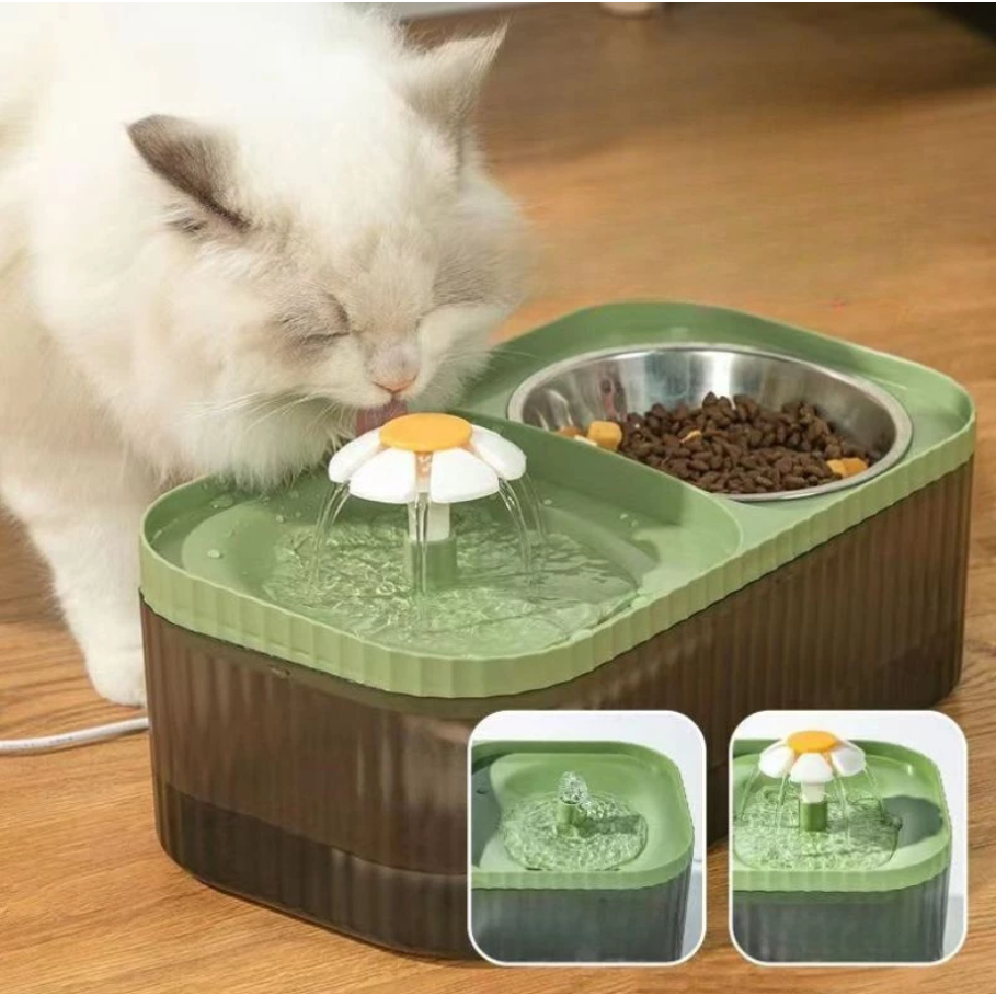 Fonte Bebedouro e Comedouro Para Gatos E Cães Automático 3 Litros