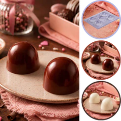 1 ~ 5 Forma Para Chocolate Especial 3 Partes Bombom Especial P11 Porto (CHOCO)