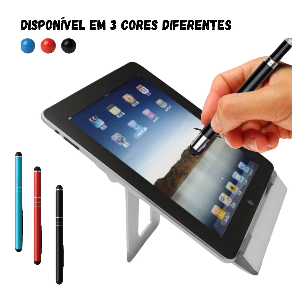 Caneta Universal Touch Screen Ergonômica Tela Smartphone Tablet Iphone Ipad
