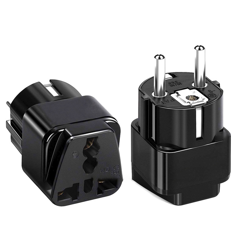 Adaptador Tomada Universal Padrão Europeu 20A 2 Pinos Conversor Plug Brasil EUA UE Bivolt