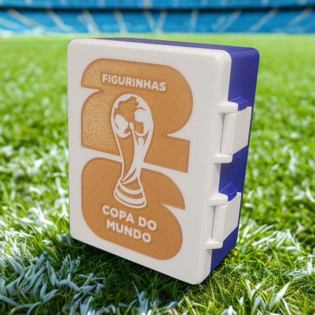 Porta Figurinhas Álbum Copa do Mundo 2026 Estojo para Guardar Figurinhas Organizador Álbum Futebol