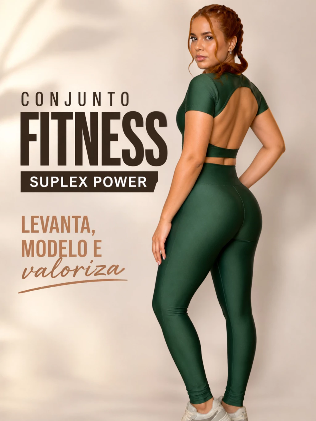 Conjunto Calça Legging e Cropped - Conjunto Fitness Academia feminino (Sem Transparência)