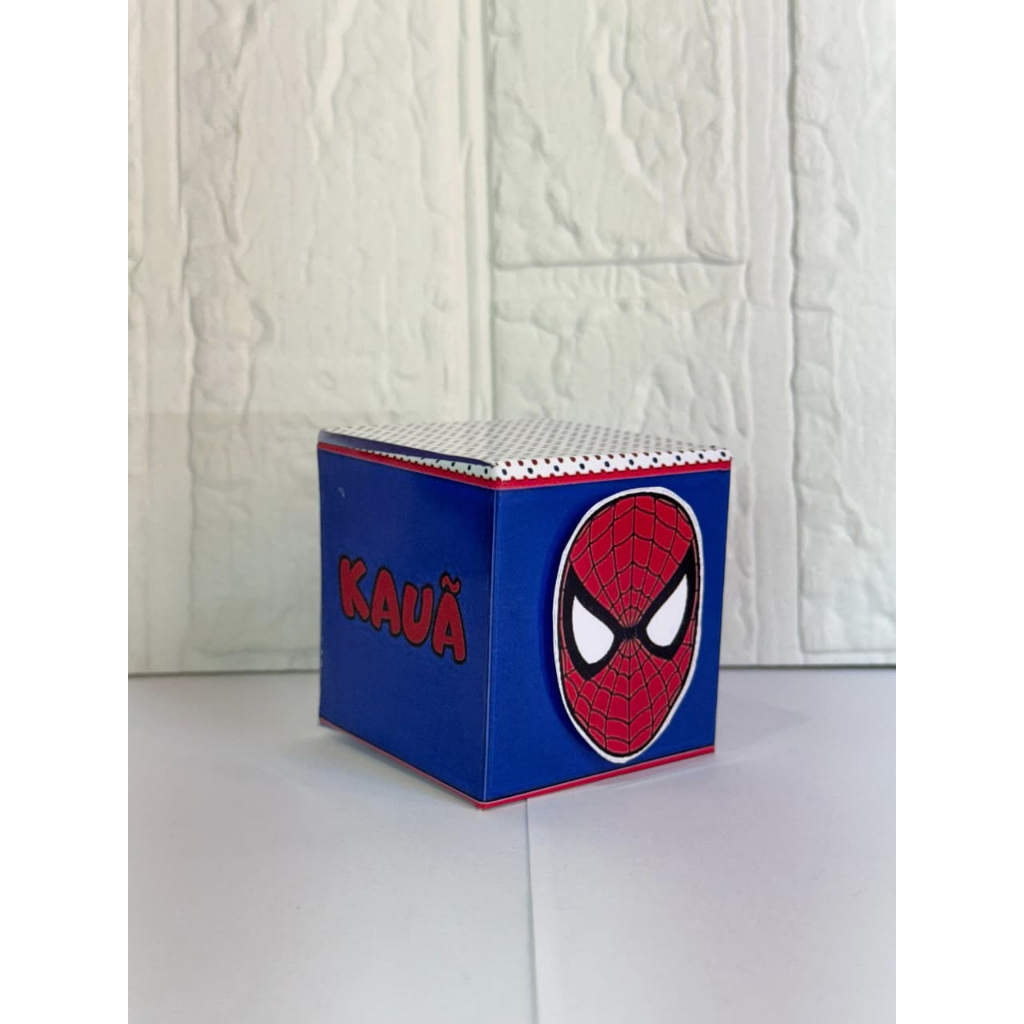 Caixa Cubo Homem Aranha / Homem Aranha Personalizada/Lembrancinha de Festa /Aniversário/Personalizados para festas