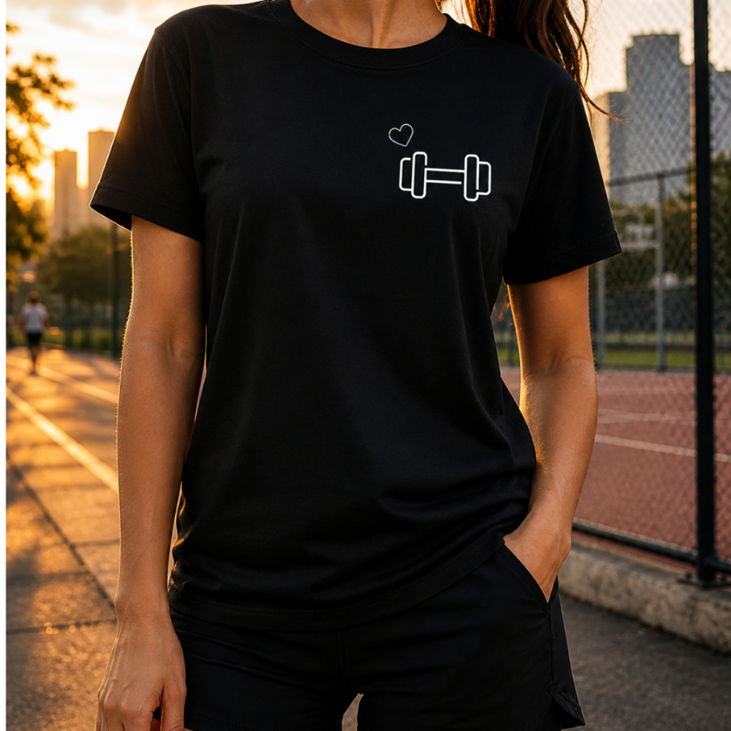 Camiseta Feminina Fitness 100% Algodão Academia Musculação Treino Casual Confortável