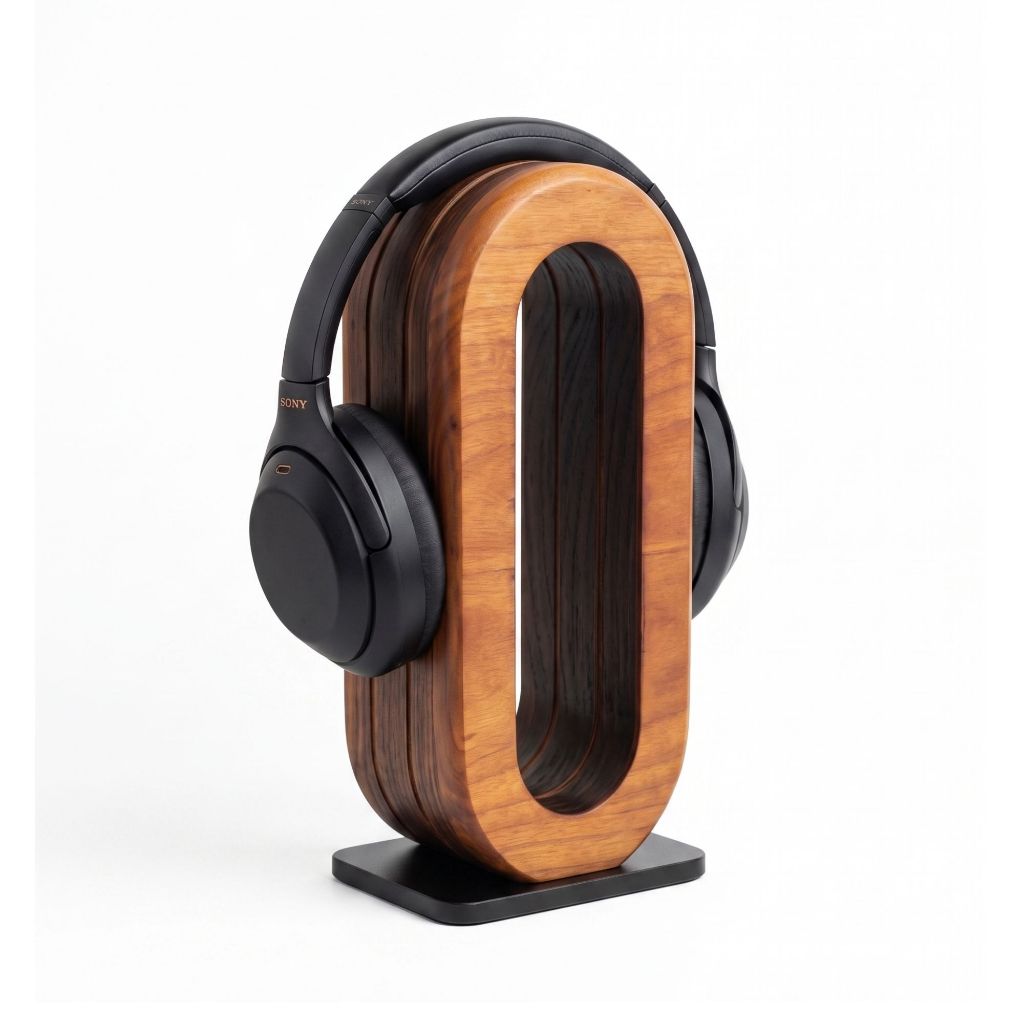 Suporte Fone Headset Gamer Mesa Universal Madeira Reforçado