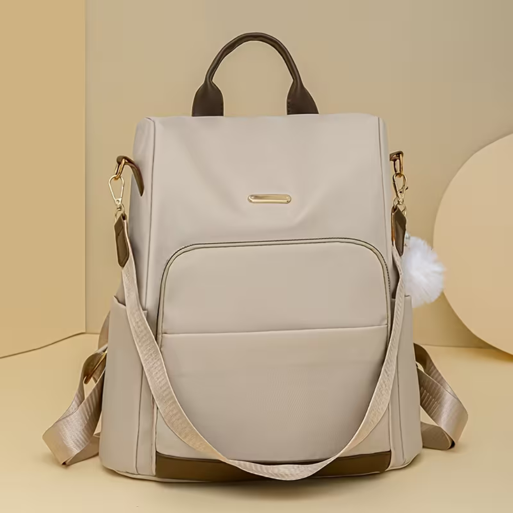 Bolsa Mochila Antifurto Feminina de Viagem de Grande Capacidade Bolsa de Lona Versátil com Alça Transversal
