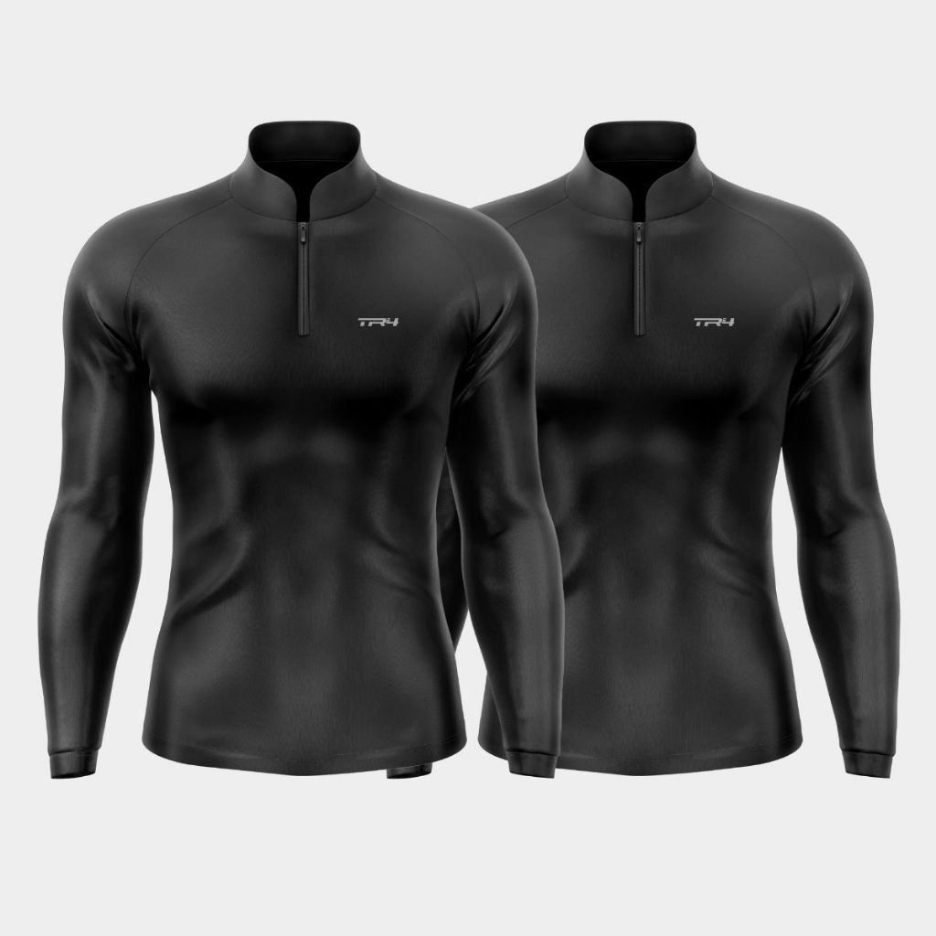 Kit 2 Camisas Manga Longa Masculina Motoboy Roça Pesca Lisa Proteção UV