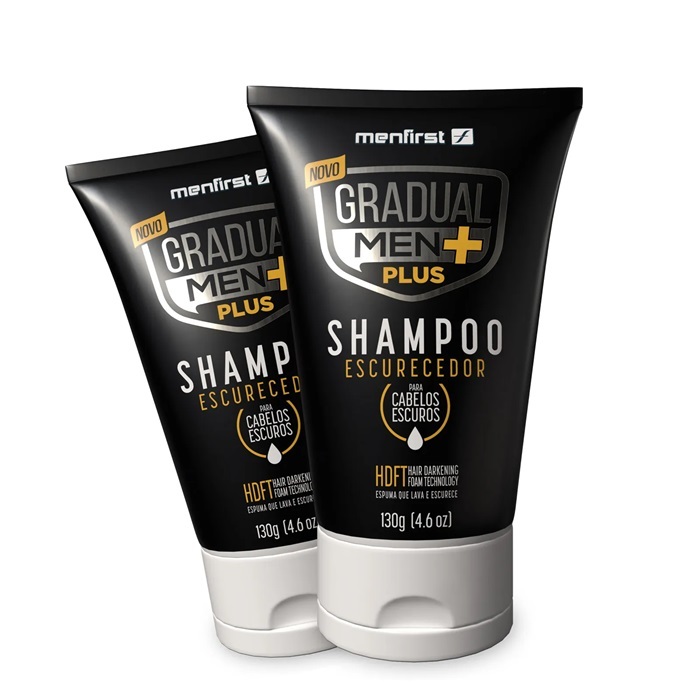Shampoo Escurecedor De Cabelo Gradual Men Plus + Potente 2 unidades.