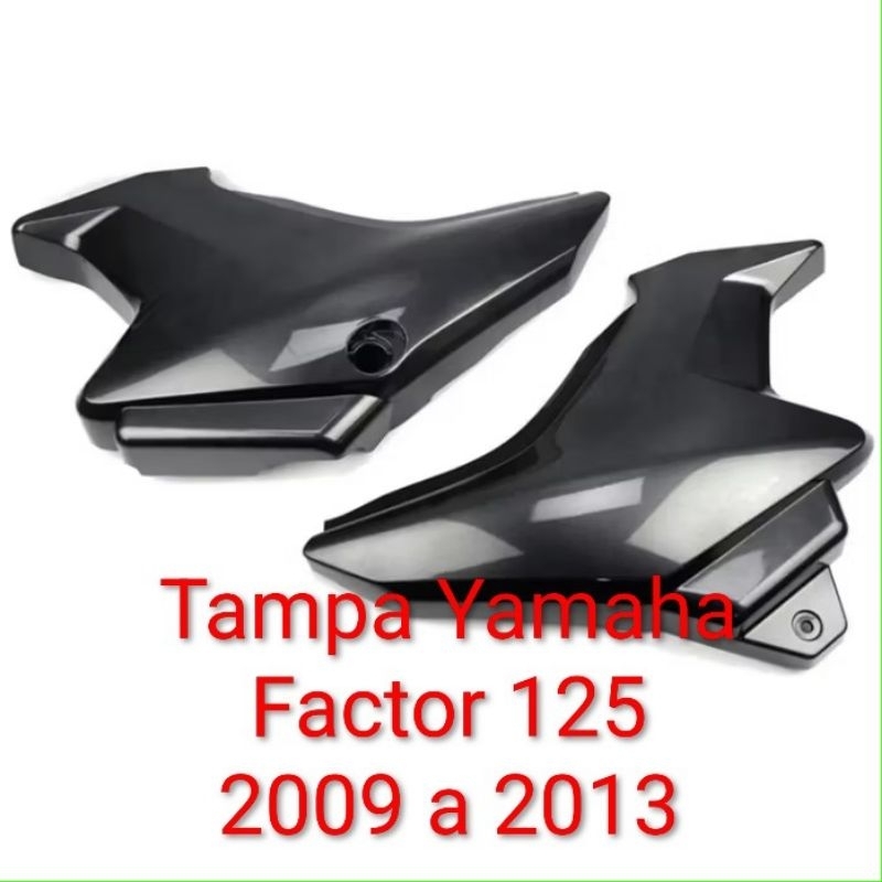 Par Tampa Lateral Yamaha Ybr 125 Factor Ano 2009 A 2013 Preta