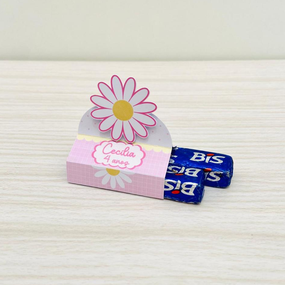 PORTA BIS DUPLO PERSONALIZADO MARGARIDAS / LEMBRANCINHA MARGARIDA / ANIVERSÁRIO MARGARIDA / ANIVERSÁRIO MARGARIDAS