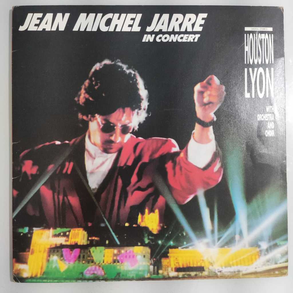 LP Vinil Jean-Michel Jarre - In Concert Houston/Lyon (1987) Capa Gatefold Com Encarte