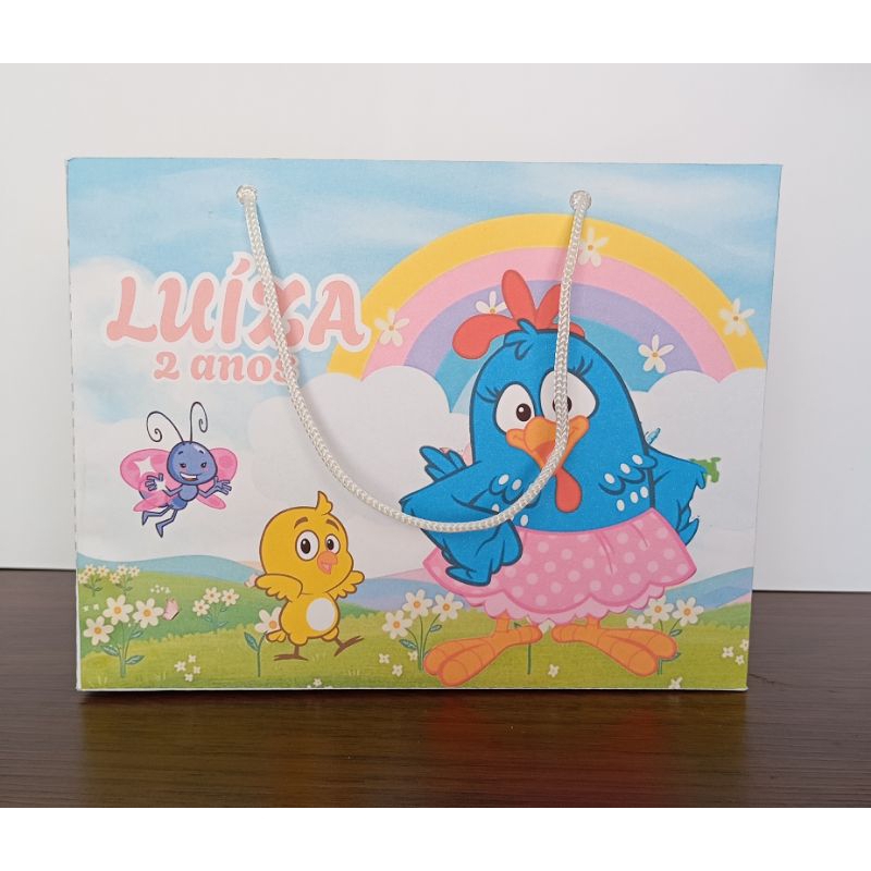 Sacolinha Personalizada Galinha Pintadinha| Lembrancinha Aniversário Infantil | Kit 10,20,30 unidades