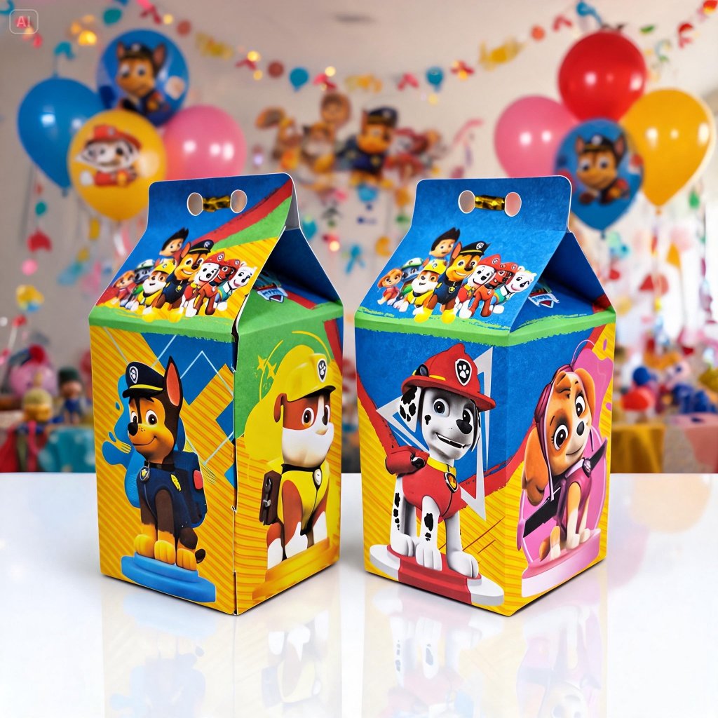 Lembrancinha Caixa / Caixinha Milk Patrulha Canina - lembrancinha, decoração, aniversário e festa - Patrulha Canina