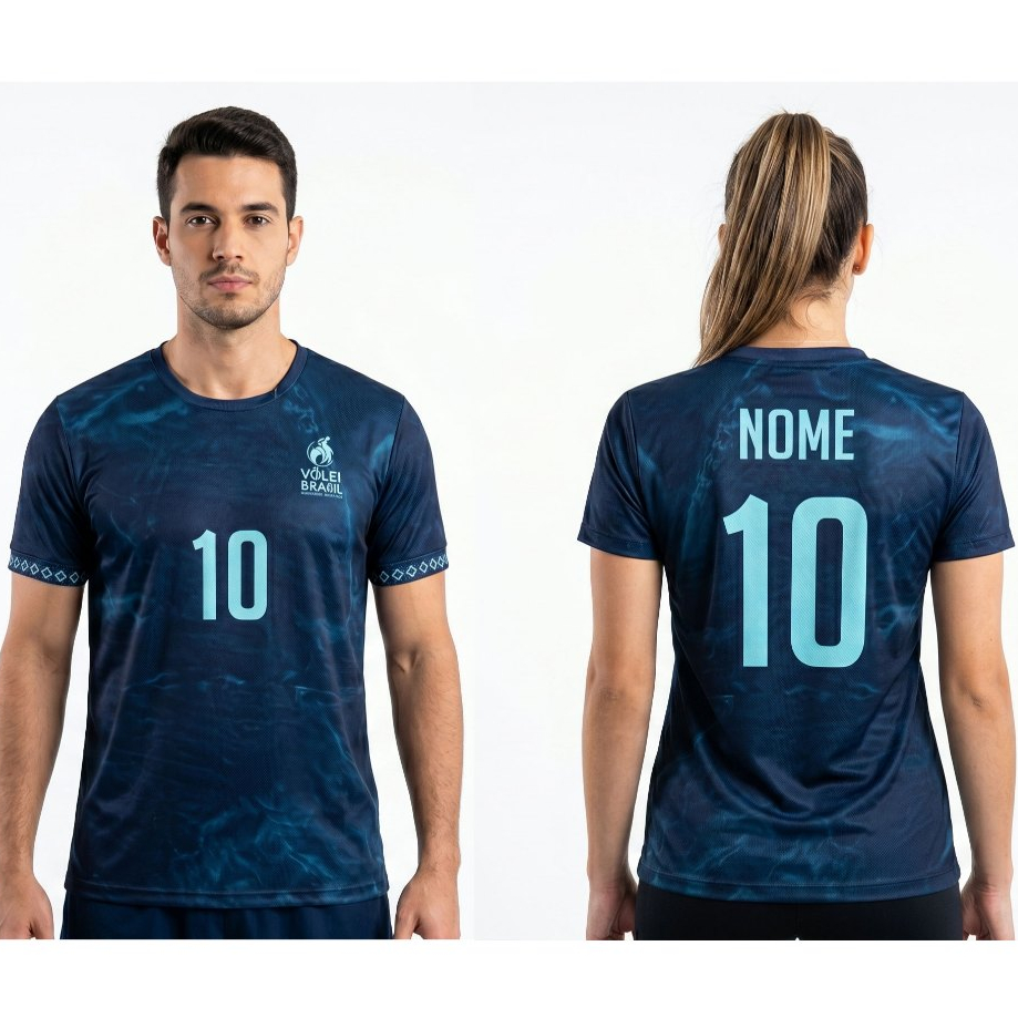 Camisa Treino - Vôlei - Corrida - Esportes Personalizada (Nome + Número)