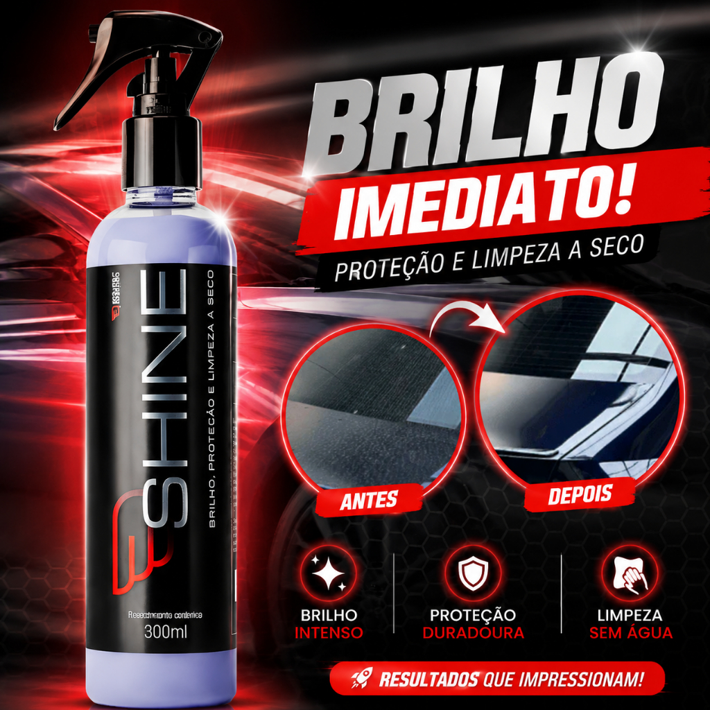 Shine 3 em 1 Spray Revestimento Automotivo Brilho Intenso Proteção Premium House Of Motors