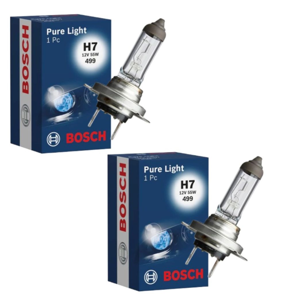 Par Lâmpadas Farol H7 Bosch Pure Light 12v 55W Alto Baixo Auxiliar Original