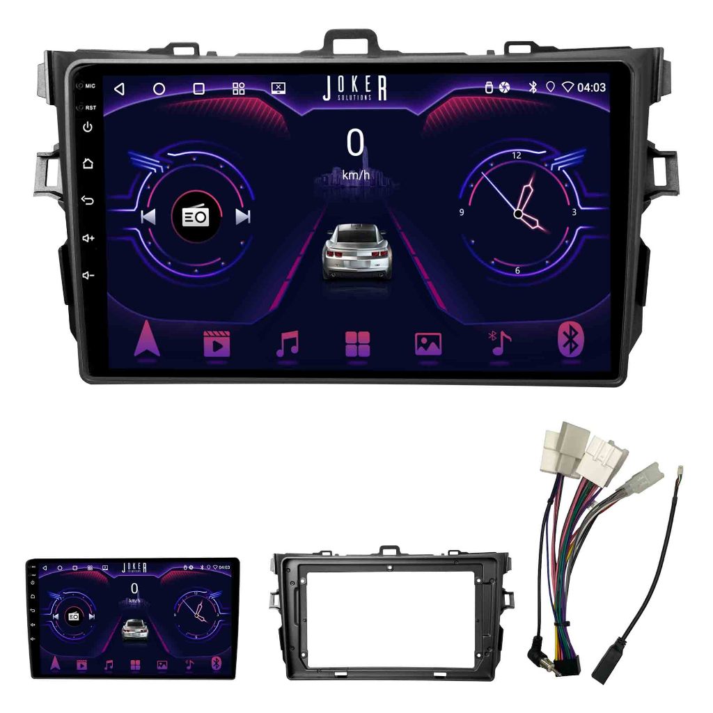 Multimídia 9P Corolla 2009 A 2014 2ram+64gb Quadcore Carplay Android Gps Bluetooth